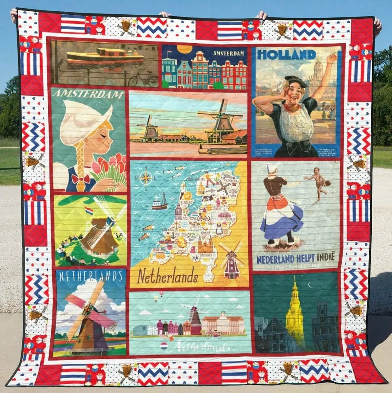 Netherland Qh040703B Tbg Quilt Blanket and Home Decor