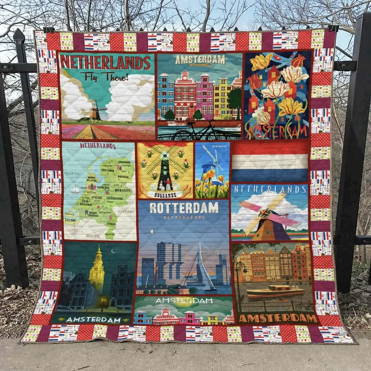Netherlands Li0507010A Quilt Blanket and Home Decor