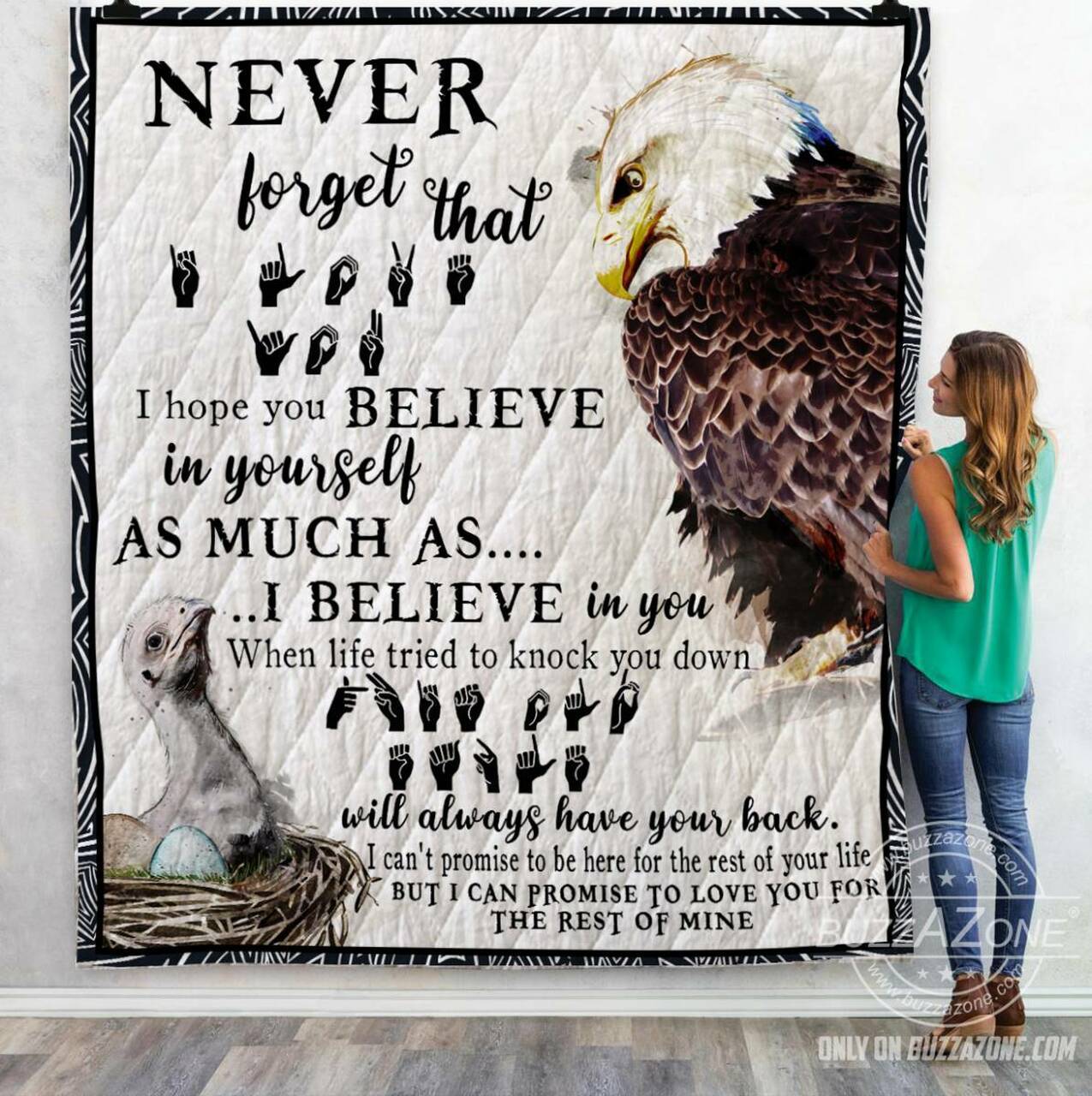 Never Forget That I Love You Qh Quilt and Home Decor