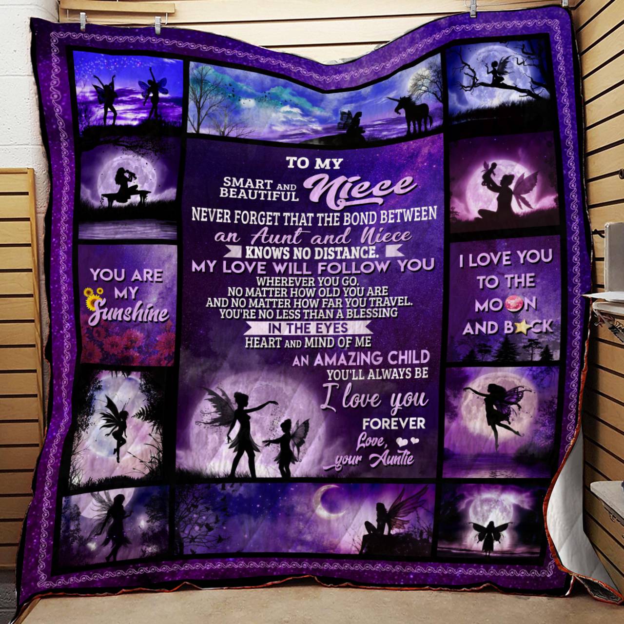 Never Forget That The Bond Between An Aunt And Niece Bt Quilt and Home Decor