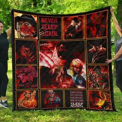Never Sleep Again Nightmare Funny Gift Idea Quilt and Home Decor