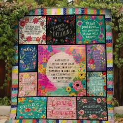 Never Stop Dreaming Flower Quilt  and Home Decor