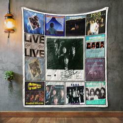 New England Album Covers Quilt Blanket and Home Decor