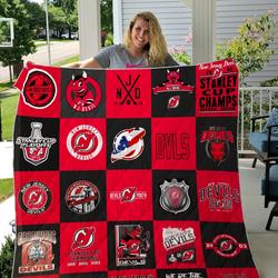 New Jersey Devils Quilt Blanket Ver 25      and Home Decor