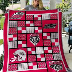 New Mexico Lobos V2 Blanket Th0107 Quilt and Home Decor