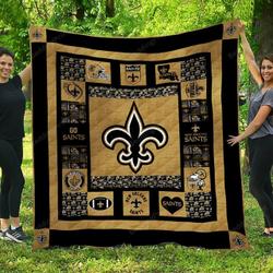 New Orleans Saints 01 Quilt Blanket and Home Decor
