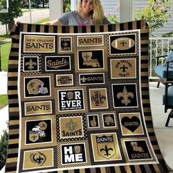 New Orleans Saints Blanket Th1607 Quilt and Home Decor