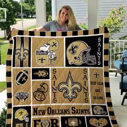 New Orleans Saints Quilt Blanket 01 and Home Decor