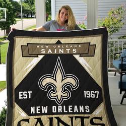 New Orleans Saints Quilt Blanket 03      and Home Decor