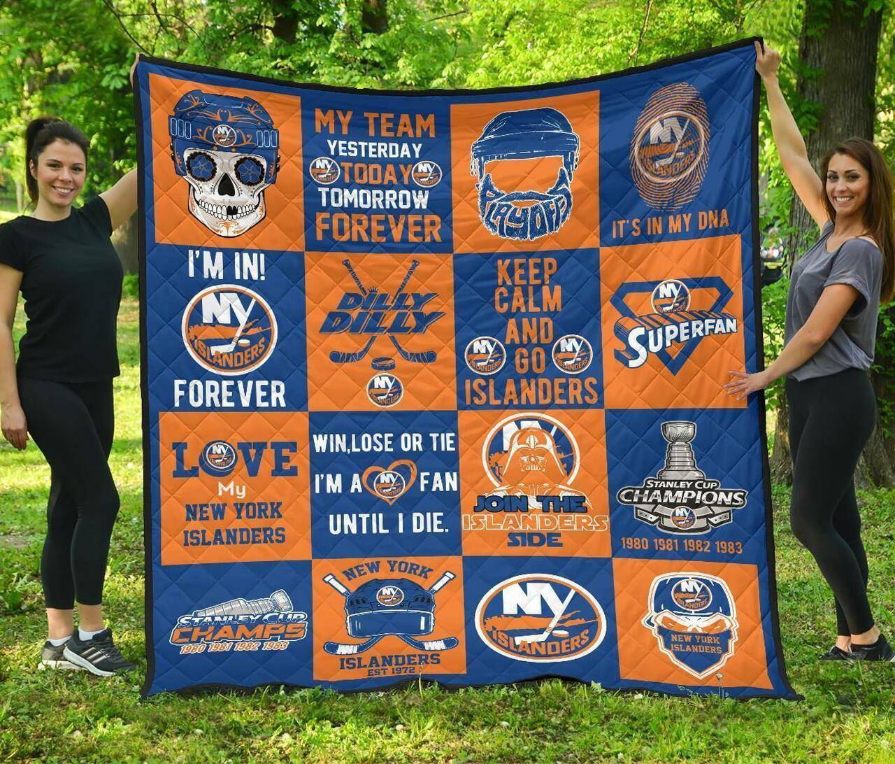 New York Islanders For Fan Gift Idea Quilt and Home Decor