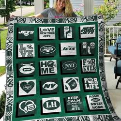 New York Jets Quilt Blanket 02 and Home Decor