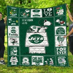 New York Jets Quilt Blanket Fan Made      and Home Decor