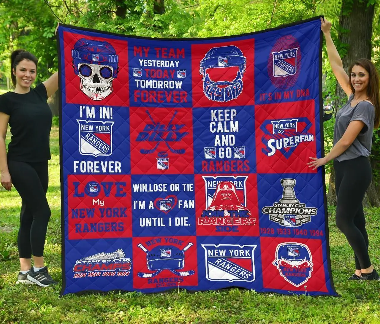New York Rangers For Fan Gift Quilt and Home Decor