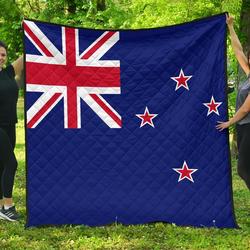New Zealand Flag Premium Quilt A6  Quilt and Home Decor
