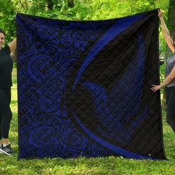 New Zealand Silver Fern Maori Premium Quilt  Circle Style  10 J2  Quilt and Home Decor