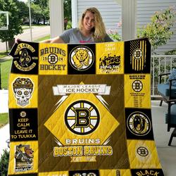 Nhl  Boston Bruins Quilt Blanket 01 and Home Decor