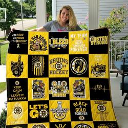 Nhl Boston Bruins Quilt Blanket and Home Decor