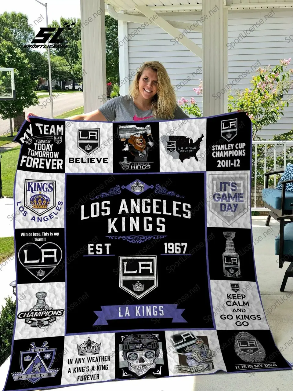 Nhl Los Angeles Kings 17 Quilt Blanket and Home Decor