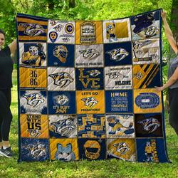 Nhl Nashville Predators Quilt Blanket and Home Decor