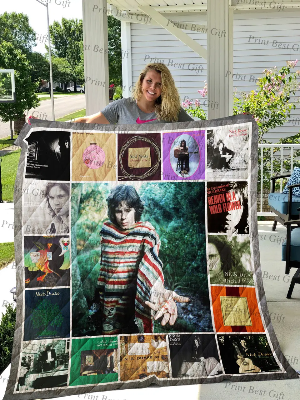 Nick Drake Albums Cover Poster Quilt and Home Decor