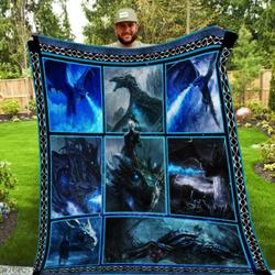 Night King Rides Dragon Quilt Blanket Pp79 Dhc1312158Dd and Home Decor