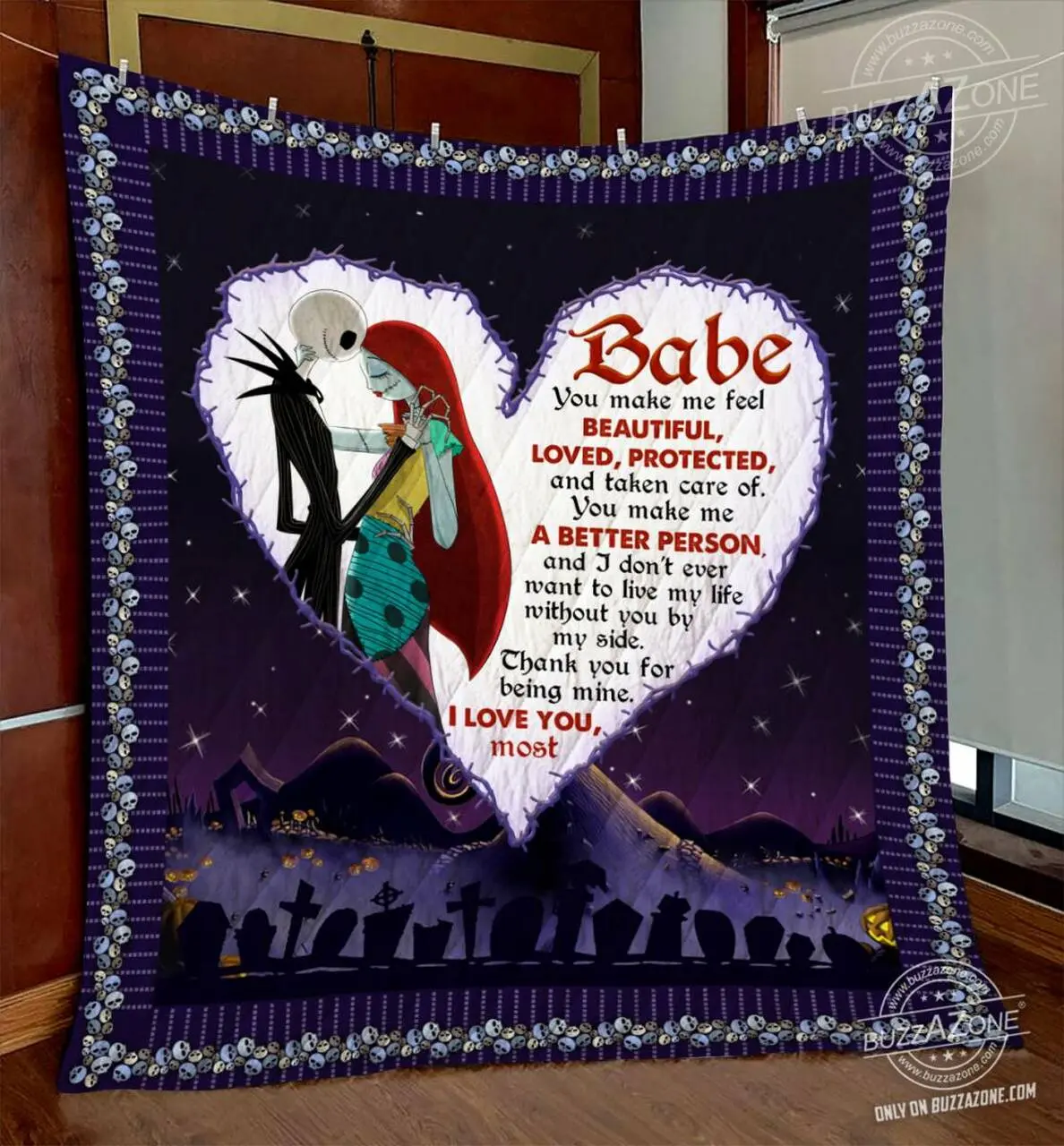 Nightmare Babe Thank You For Being Mine Quilt Cc and Home Decor