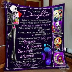 Nightmare Daughter Dad Beside You Love You Support You Quilt Gg and Home Decor