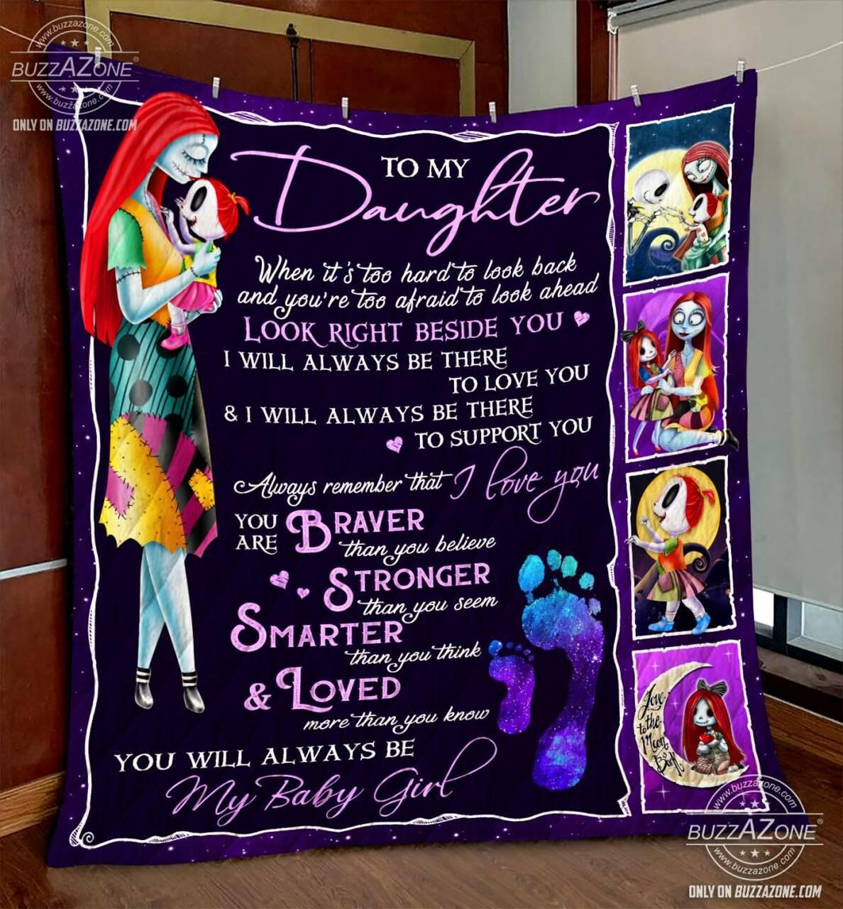 Nightmare Daughter Mom Beside You Love You Support You Quilt Gg and Home Decor