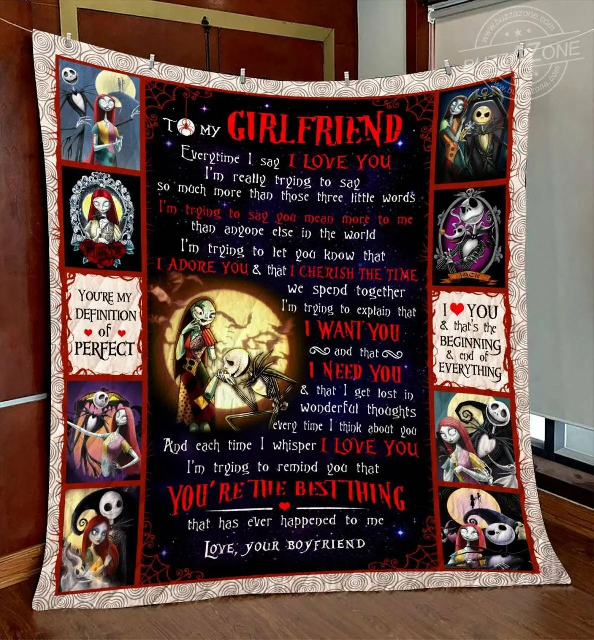 Nightmare Girlfriend Every Time I Say I Love You Quilt Cc and Home Decor