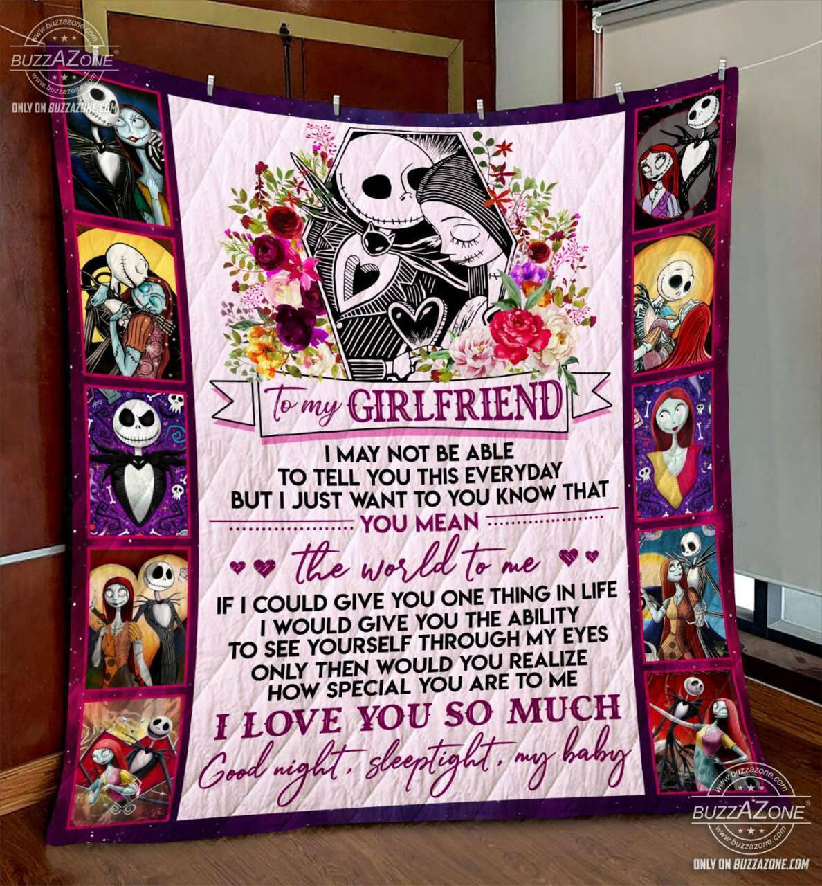 Nightmare Girlfriend You Mean The World Quilt Gg and Home Decor