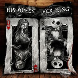 Nightmare His Queen Her King Quilt Cc and Home Decor