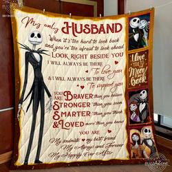 Nightmare Husband Beside You Love You Support You Quilt Gg and Home Decor