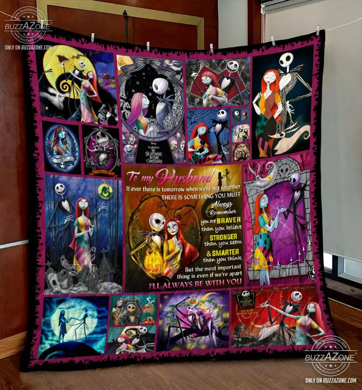 Nightmare Husband Braver Stronger Smarter Quilt Gg and Home Decor