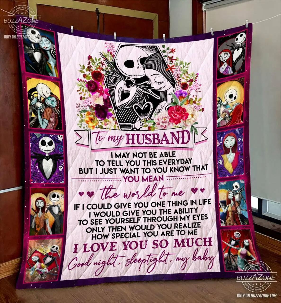 Nightmare Husband You Mean The World Quilt Gg and Home Decor