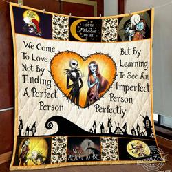 Nightmare Jack & Sally Imperfect Person Perfectly Quilt Cc and Home Decor
