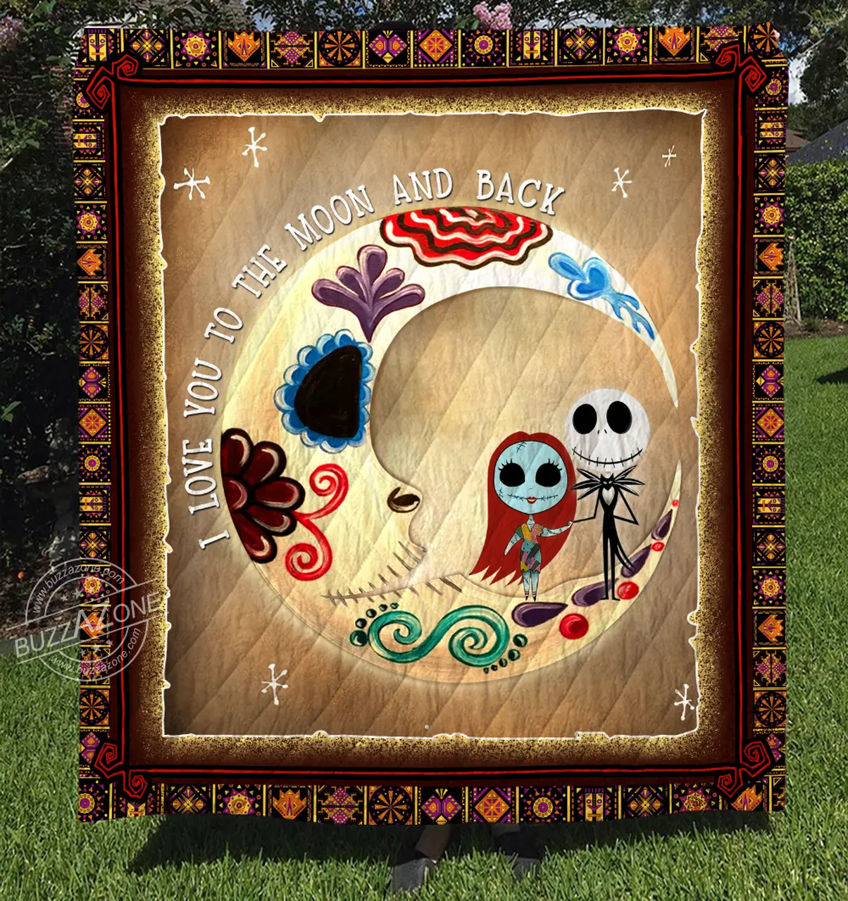 Nightmare Love To The Moon And Back Quilt V2 Gg and Home Decor