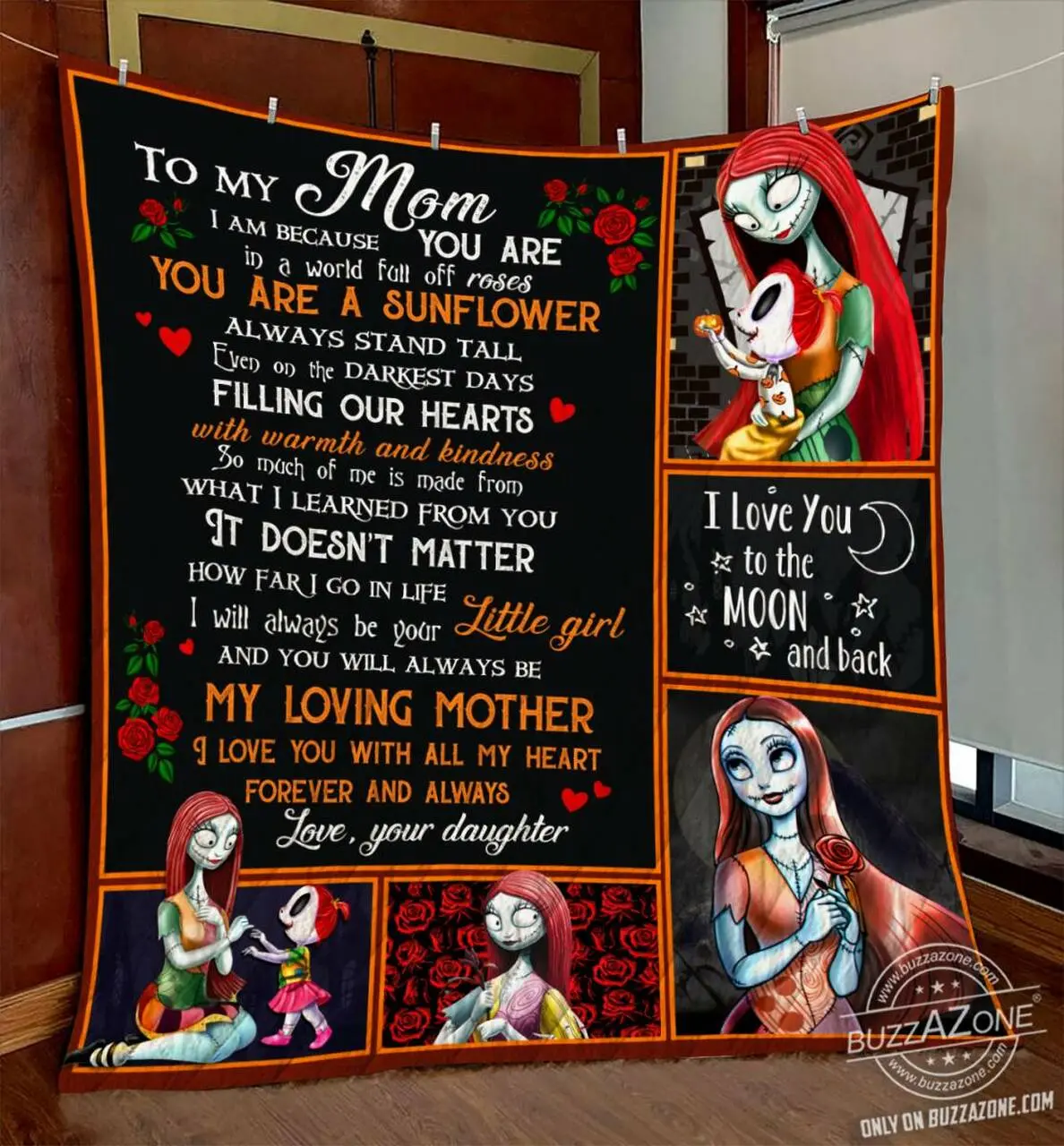 Nightmare Mom I Am Because You Are Quilt Cc and Home Decor