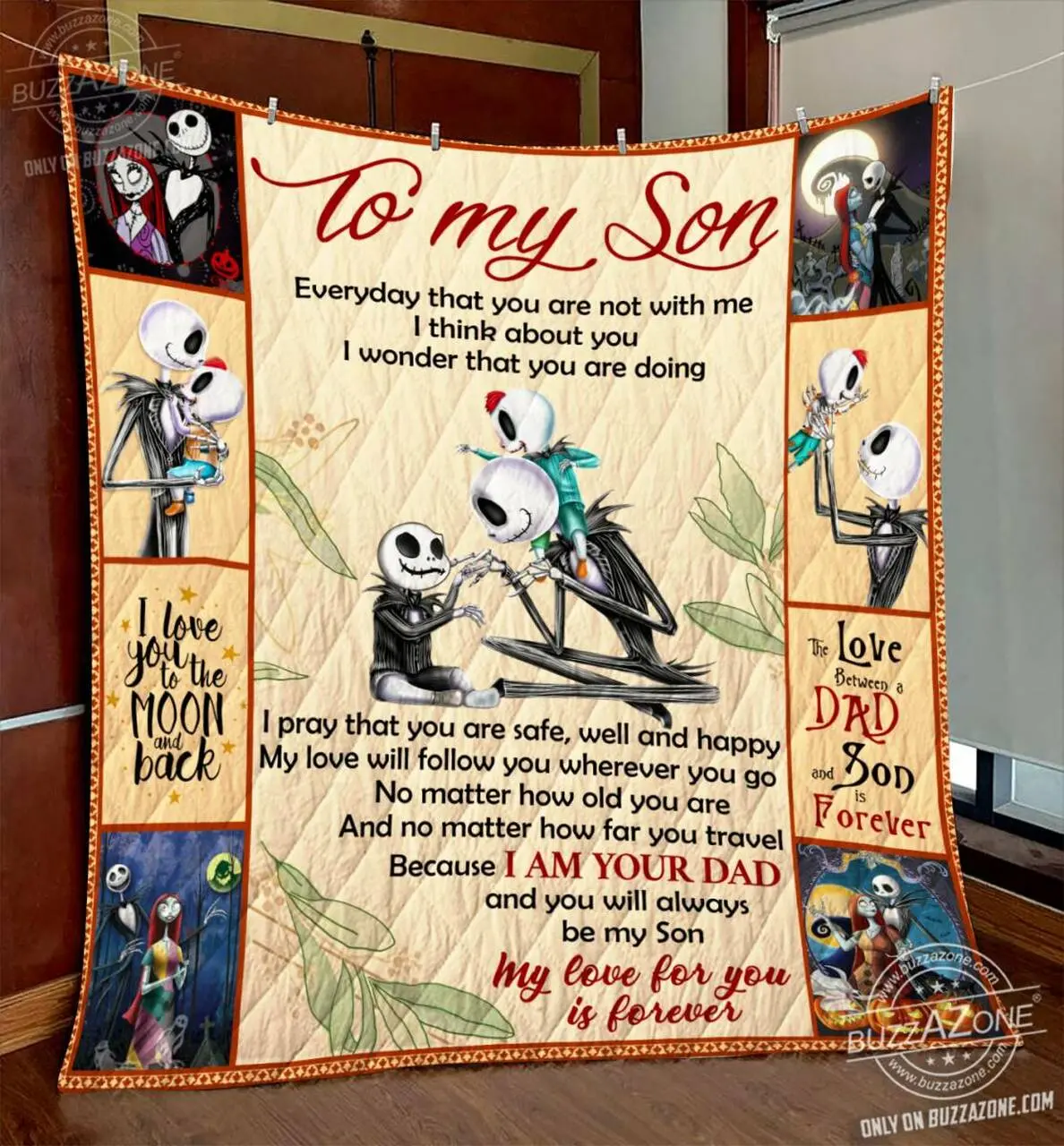 Nightmare Son Dad My Love Will Follow You Quilt Cc and Home Decor