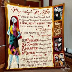 Nightmare Wife Beside You Love You Support You Quilt Gg and Home Decor