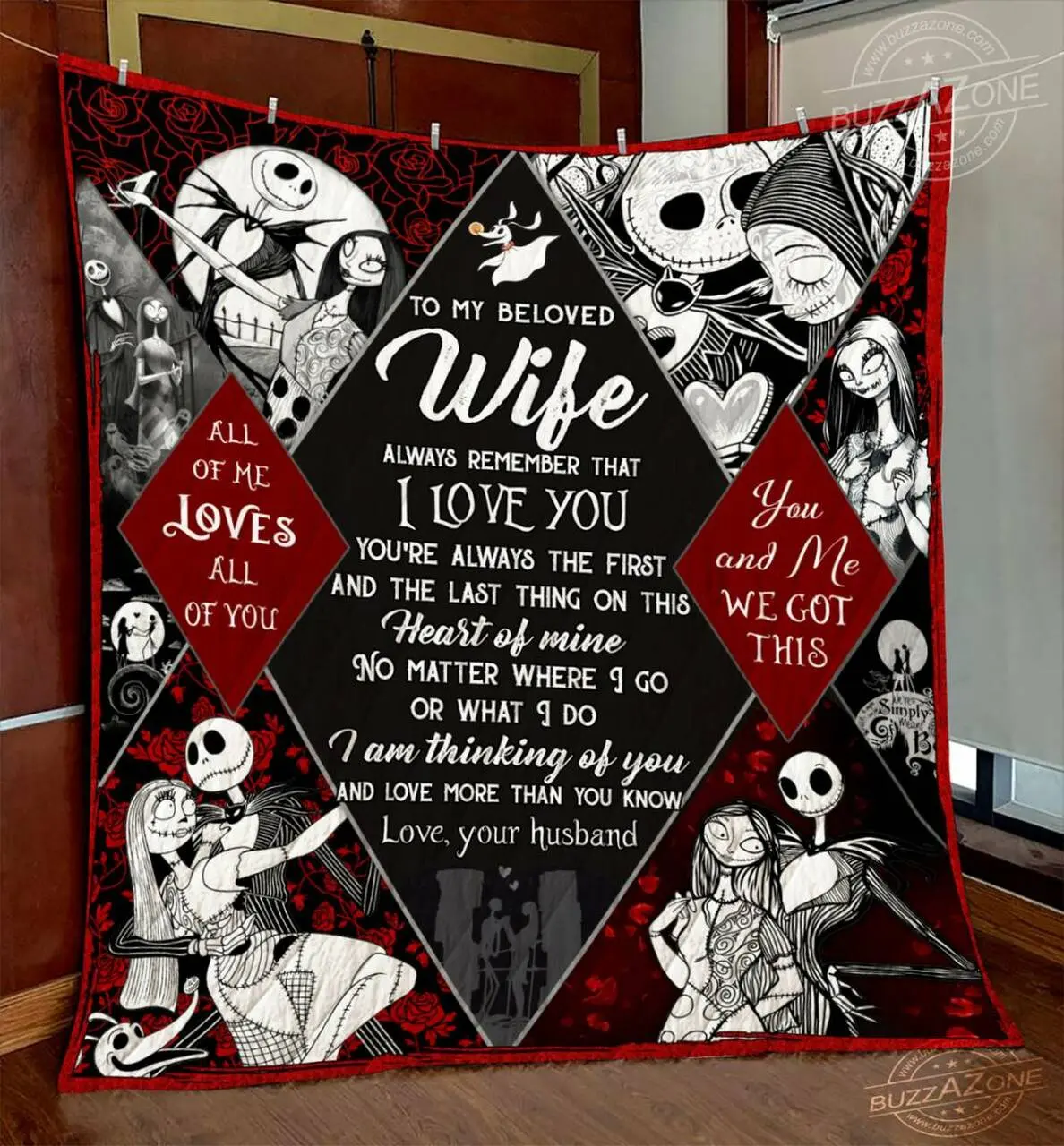 Nightmare Wife Love More Than You Know Quilt Cc and Home Decor