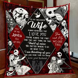 Nightmare Wife Love More Than You Know Quilt Cc and Home Decor