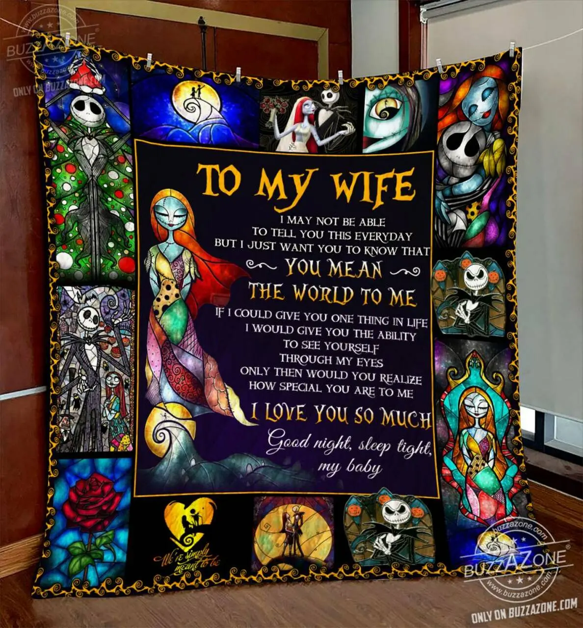 Nightmare Wife You Mean The World To Me Quilt Cc and Home Decor