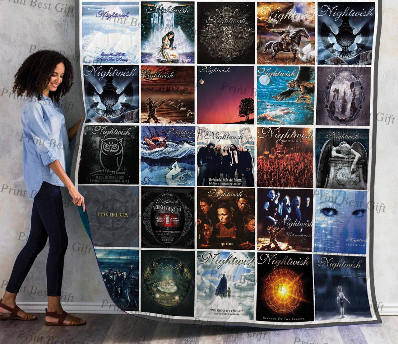 Nightwish Albums Cover Poster Quilt 2 and Home Decor