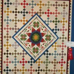Nine Patch Lone Star Hur Quilt pi and Home Decor