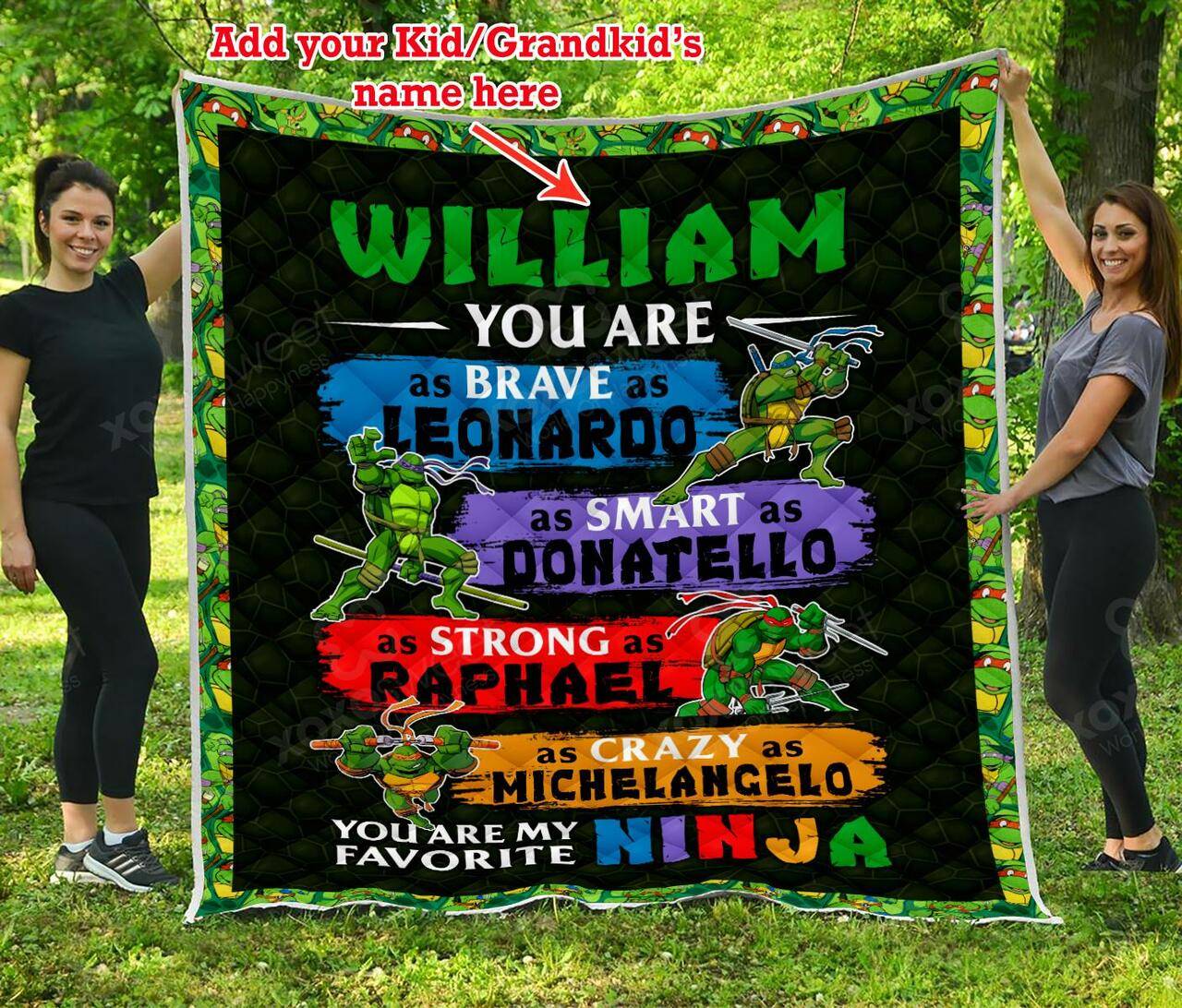 Ninja You Are Brave Quilt Quilt and Home Decor