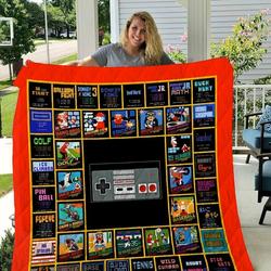Nintendo V2 Quilt Blanket and Home Decor