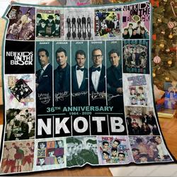 Nkotb Anniversary Quilt Blanket and Home Decor
