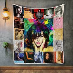 Norah Jones Quilt Blanket and Home Decor