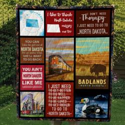 North Dakota Cl14100365Mdq Quilt Blanket and Home Decor