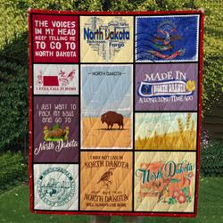 North Dakota CL14100367MDQ Quilt Blanket and Home Decor